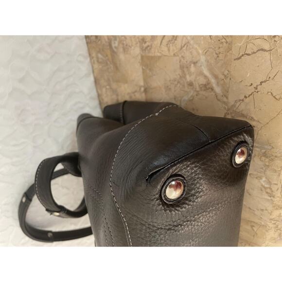 Vintage Coach Penelope black pebble leather shoulder bag tote Serial F14425 - Picture 7 of 10